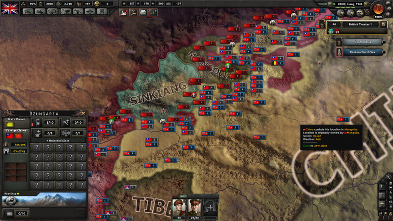British Indian troops and Chinese Nationalists struggle to contain the Red Menace at the Chinese border.